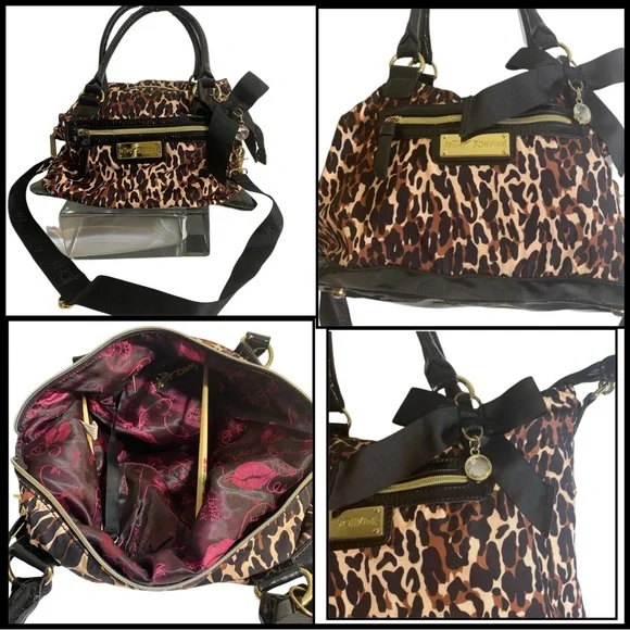 Betsey Johnson Mix Match Faux Leather Tote Bag Leopard, $105 | Last Call by  Neiman Marcus | Lookastic